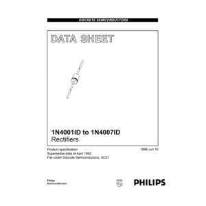 1N4001ID Philips Semiconductors 50V 1A Rectifier Data Sheet