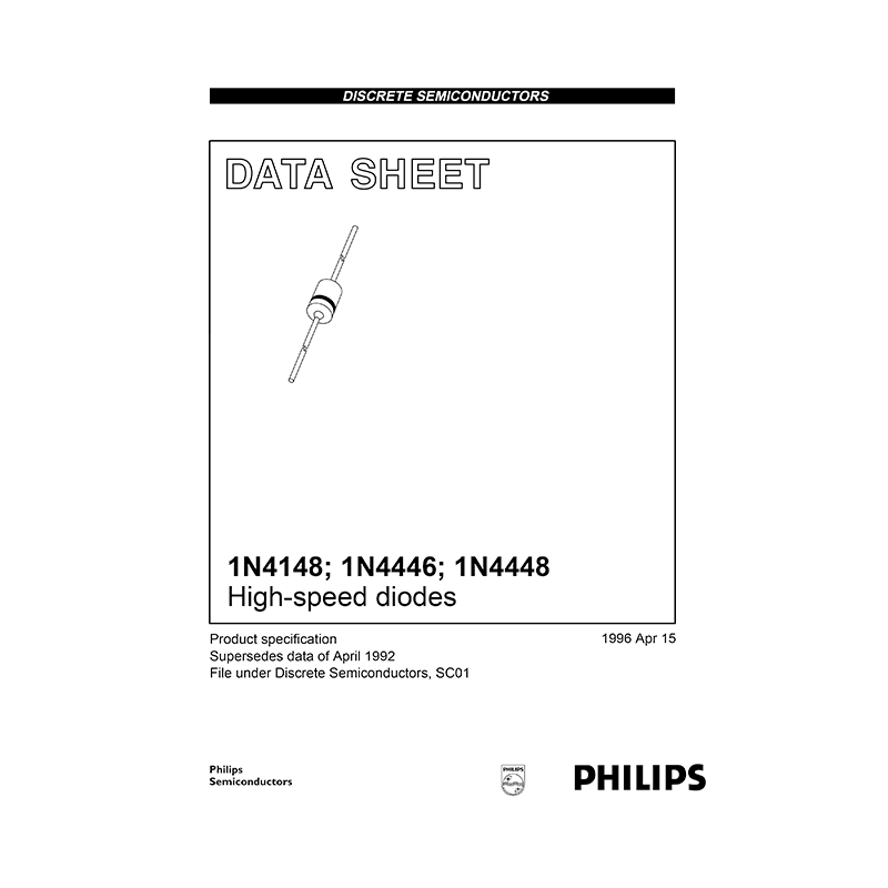 1N4148 Philips Semiconductors High-Speed Diode Data Sheet