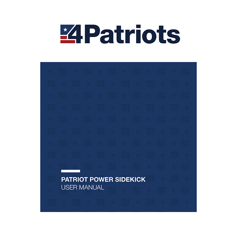4Patriots Patriot Power Sidekick 300W 299Wh User Manual