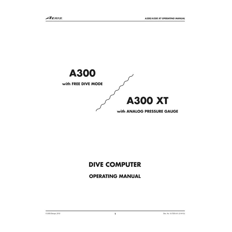 Aeris A300 Dive Computer Operating Manual