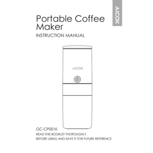 Aicok GC-CP001K Portable Coffee Maker Instruction Manual