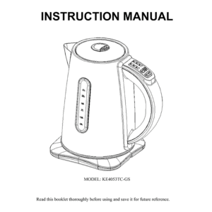 Aicok KE4053TC-GS Electric Kettle Instruction Manual