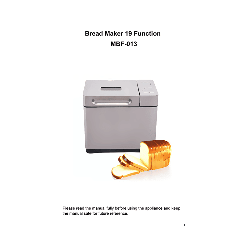 Aicok MBF013 19function Bread Maker User Manual
