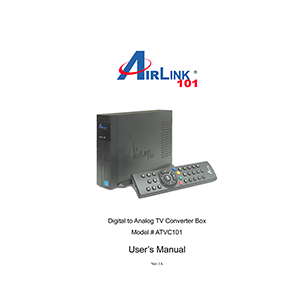 AirLink101 ATVC101 ATSC Digital Converter Box User's Manual
