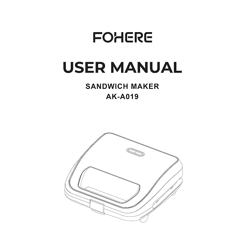 Fohere AK-A019 Sandwich Maker User Manual