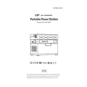 ALLPOWERS S1500 Portable Power Station User Manual