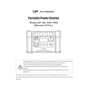 ALLPOWERS S2000pro Portable Power Station User Manual