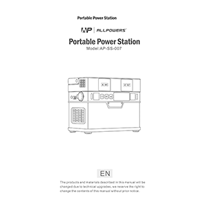 ALLPOWERS S700 Portable Power Station User Manual