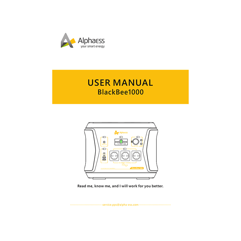 AlphaESS BlackBee 1000 Portable Power Station User Manual