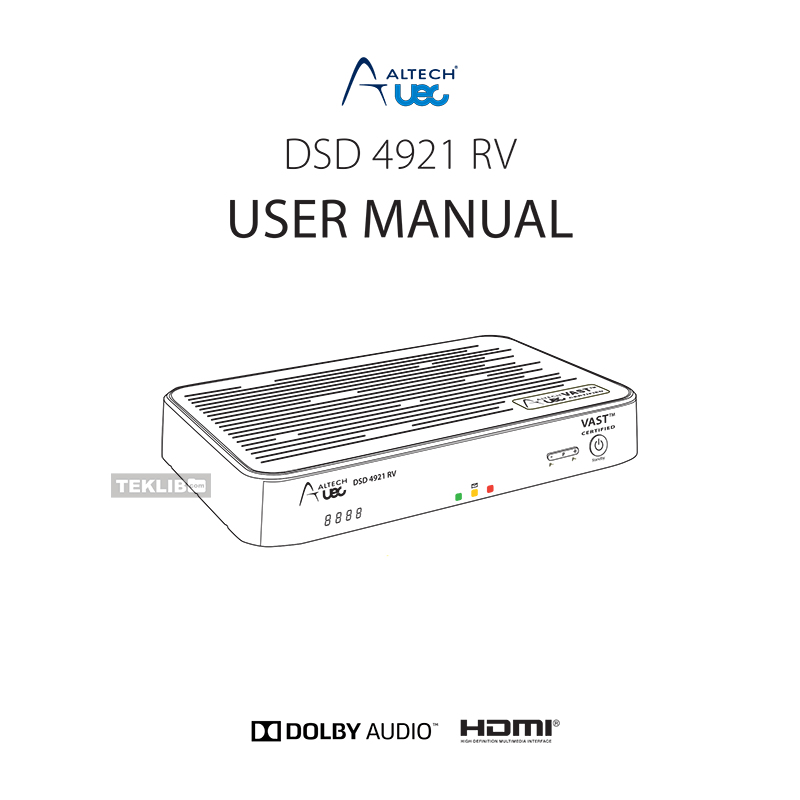 Altech UEC DSD41921RV VAST HD Satellite Set Top Box User Manual
