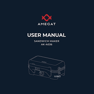 Amegat AK-A036 Sandwich Maker User Manual