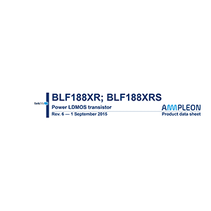 Ampleon BLF188XR Power LDMOS Transistor Data Sheet