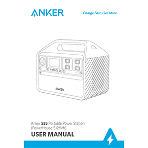 Anker 535 PowerHouse 512Wh Portable Power Station A1751 User Manual