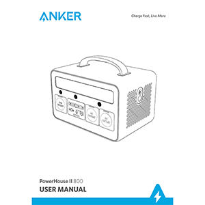 Anker 545 PowerHouse II 800 Portable Power Station A1750 User Manual