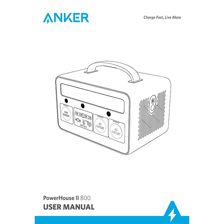 Anker 545 PowerHouse II 800 Power Station User Manual