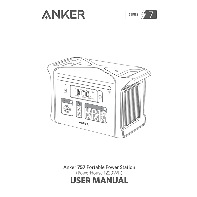 Anker 757 PowerHouse 1229Wh Portable Power Station A1770 User Manual