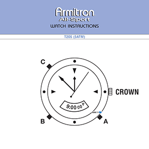 Armitron 20/2803P Analog-Digital Watch Instruction Manual