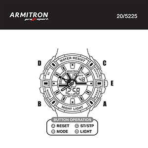 Armitron 20/5225 Analog-Digital Watch Installation Manual