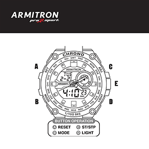Armitron 20/5242 Analog-Digital Watch Instruction Manual