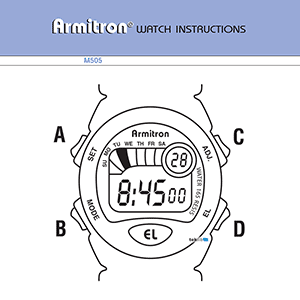 Armitron 40/6747 Digital Watch Instruction Manual