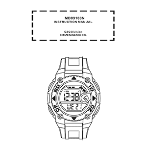 Armitron 40/8209 Digital Watch Instruction Manual