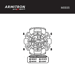 Armitron 40/8246 Digital Watch Instruction Manual