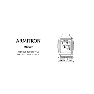 Armitron 40/8261 Digital Watch Instruction Manual