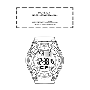 Armitron 40/8330 Digital Watch Instruction Manual