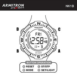 Armitron 40/8391 Digital Watch Instruction Manual
