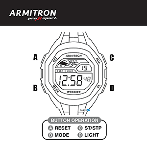 Armitron 40/8412 Digital Watch Instruction Manual