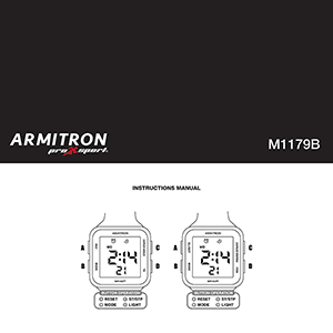 Armitron 40/8448 Pro Sport Digital Watch Instruction Manual