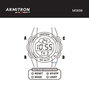 Armitron 45/6975 Digital Watch Instruction Manual