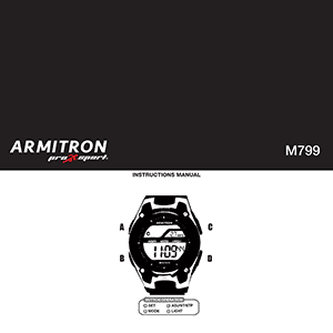 Armitron 45/6984 Pro Sport Digital Watch Instruction Manual