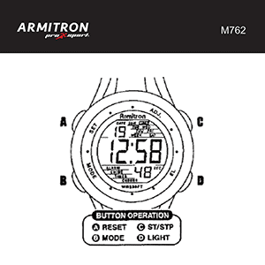 Armitron 45/7051 Digital Watch Instruction Manual