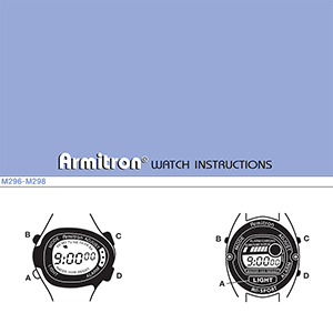 Armitron Snoopy 900/250 Digital Watch Instruction Manual