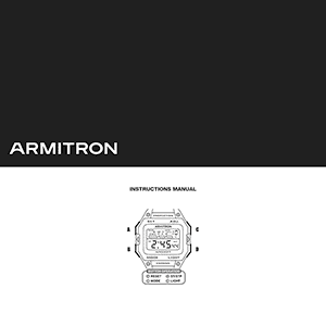 Armitron Champion 40/8460 Digital Watch Instruction Manual