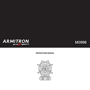 Armitron Cricket 45/7030 Digital Watch Instruction Manual
