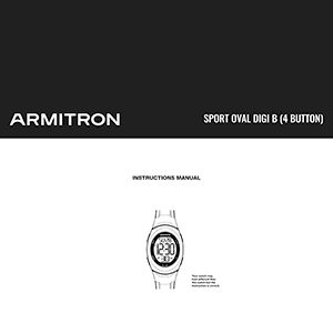 Armitron Dragonfly Sport 45/7012 Digital Watch Instructions Manual