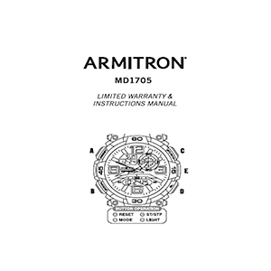Armitron Dual 20/5270 Analog-Digital Watch Instruction Manual