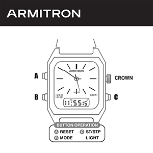 Armitron Metro 20/5601 Analog-Digital Watch Instruction Manual