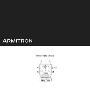 Armitron Ridgemont 20/5602 Watch Instruction Manual