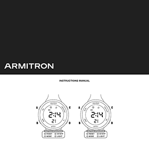 Armitron Surge 40/8423 Digital Watch Instruction Manual