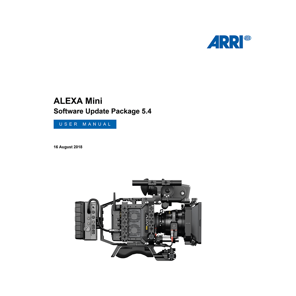 ARRI ALEXA Mini 35mm Digital Camera User Manual