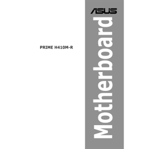 Asus Prime H410M-R-SI Motherboard User Manual