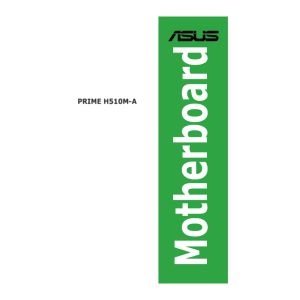 Asus Prime H510M-A Motherboard User Manual