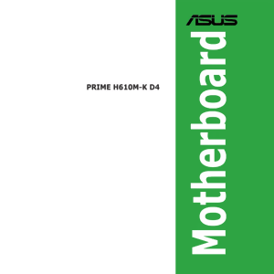 Asus Prime H610M-K D4 Motherboard Manual