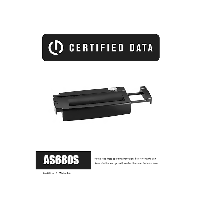 AS680S Aurora 6-sheet Strip-Cut Paper Shredder Operating Instructions