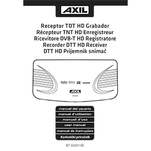 Axil RT0401HD DVB-T PVR Receiver User Manual