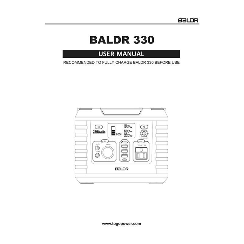 Baldr MP330 Portable Power Station User Manual