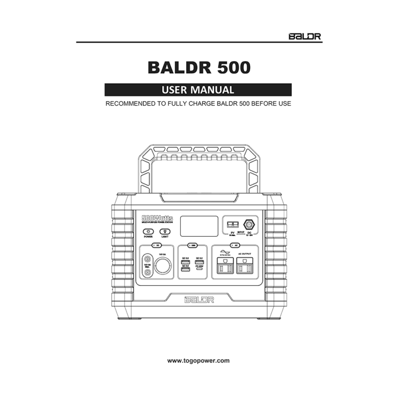 Baldr MP500 Portable Power Station User Manual